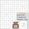 Suministro Exclusivo Transfronterizo de Juego de 36 Piezas de Plantillas de Letras del Alfabeto Inglés Pintadas con Números 62 Decoración de Pared Hueca para Pintar