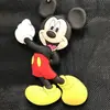 Versión Q Mickey Minnie Cabeza Grande pegamento suave doble cara lindo caricatura llavero pareja llavero de coche colgante de bolsa