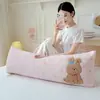 Linda almohada de dibujos animados hecha de terciopelo de leche de alta densidad, larga y especialmente diseñada para que las niñas duerman con ella, extraíble y lavable, adecuada para dormir de lado y abrazar las piernas