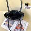 Bolsa Quadrada Pequena Portátil para Trabalho Moda Coreana Elegante Simples Duas Peças Acolchoada Malha Grande Bolsa de Ombro Feminina