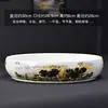 Maceta hidropónica de cobre extra grande para flores, cuenco con hoja de loto, flor de loto, maceta especial, hada del agua, cerámica, diámetro grande, bambú rico, cuenco redondo