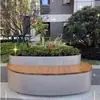 Floreira Externa de Aço Inoxidável, Suporte de Flores de Ferro, Vaso de Flores do Departamento de Vendas, Praça do Pátio Móvel, Caixa de Luz de Rua Comercial