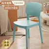 Encosto de Cadeira de Plástico Espessado Casa Sedentário Mesa de Jantar Banqueta Simples Moderna Restaurante de Celebridade da Internet Cadeira de Jantar Venda por Atacado
