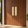 Estilo Moderno Simples Madeira Maciça Portas Duplas de Vidro Deslizantes Maçaneta Hotel de Luxo Clube de Alto Padrão Maçaneta de Porta de Entrada