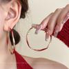 Pendientes geométricos retorcidos con gotas de aceite de aguja de plata, diseño de moda europea y americana, pendientes con personalidad de temperamento de celebridad de Internet, nuevos pendientes para mujer