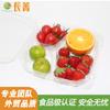 Caja de Empaque de Plástico Transparente Cuadrada Ecológica para Frutas al por Mayor Caja de Plástico Desechable para Llevar Empaque Ecológico