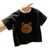 Camiseta Infantil de Manga Corta con Estampado 3D de Oso de Dibujos Animados para Niños y Niñas Camiseta Genial de Moda para Niños Pequeños Top Casual Elegante