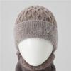 Sombrero de invierno para ancianos, sombrero de lana para abuela con protección cálida para las orejas, sombrero de punto para anciana con forro polar, sombrero frío para madre