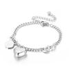 Pulseira em Aço Titânio Formato Coração de Amor Tendência Japonesa e Coreana YUIMACE Nova Moda Estilo Frio Pulseira Coração em Aço Inoxidável para Mulheres