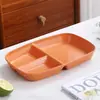 Plato de desayuno dividido para el hogar estilo Ins, plato de fruta, plato largo cuantitativo para reducción de grasa, control de peso, comida, plato de tres compartimentos, venta al por mayor