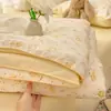Colcha de ar condicionado amiga da pele feita de tecido de algodão plissado, colcha de verão fresca e refrescante com elastano, enchimento de colcha macio