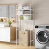 Estante de Almacenamiento para Baño Estante para Inodoro Lavadora Estante de Pie Sin Taladro Hogar Baño Almacenamiento para Baño