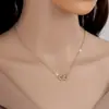 Fivela Coração a Coração Transfronteiriça Pingente de Diamante Amoroso Estilo Ins Feminino Corrente Cruzada Corrente da Clavícula Doce Joia Versátil