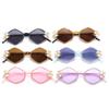 Gafas de sol con personalidad transfronteriza y incrustaciones de diamantes, tendencia de temperamento con flores de perla, gafas de sol para mujer, gafas de sol al por mayor