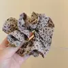 Scrunchie Vintage Grande Estampa de Leopardo Estilo Coreano Fashionável Alta Qualidade Estiloso Rabo de Cavalo Baixo Alta Elasticidade Versátil Elástico de Cabelo