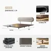 Cabecero de Cama con Respaldo Ultradelgado de Acero Ecológico, Cama de Cuero Genuino Estilo Vintage, Cama Doble Sin Bordes Francesa Retro para Apartamento Pequeño Infantil