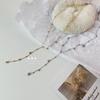 Collar con borla de bolitas de uva pequeñas para mujer, estilo europeo y americano, hermoso, no se cae, cadena para clavícula de acero titanio, suministro de comercio electrónico transfronterizo
