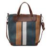 Bolsa Tote de Viagem, Bolsa Grande para o Dia a Dia, Bolsa de Viagem Feminina, Nova Bolsa de Lona Listrada de Outono, Bolsa Tote Casual de Ombro