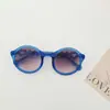 Gafas de sol para niños bebé toma callejera forma cóncava color crema niños y niñas aman gafas de sol redondas coloridas retro
