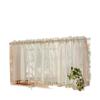 Venta al por mayor de fábrica transfronteriza Cortina corta de ventana flotante americana cortina de cocina cortina de encaje blanco cortina media para dormitorio cortina sin perforaciones
