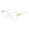 Armazón de Gafas Antiluz Azul Café Mate Estilo K Tendencia Nuevo Estilo Se Puede Combinar con Miopía Femenina Popular en Xiaohongshu Espejo Plano