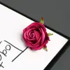 Cabezas de Flores de Rosa de Terciopelo de 7 cm para el Día de San Valentín, Muros de Flores para Bodas, Arreglos Florales, Decoraciones de Sombreros, Materiales para Coronas Hechas a Mano DIY