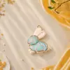 Acessórios de brocado estilo Song chinês, pingente do signo Coelho, colar cultural e criativo feito à mão DIY, decoração para carro e bolsa, atacado