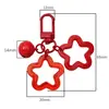 Pingente Sino Estrela Cinco Pontas Colorido em Acrílico, Chaveiro de Contas, Acessórios Artesanais DIY para Bolsas e Decorações de Fones de Ouvido