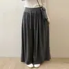 Calça de arroz pegajoso com caimento suave para gravidez 2026 outono novo calça larga de perna larga saia temperamento versátil calça longa moderna para mãe