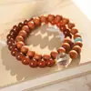 Pulsera de Cristal con Perlas de Cristal Natural Optimizada Pulsera Versátil de Nicho Joyería de Moda de Lujo Ligero Venta al por Mayor para Mujeres