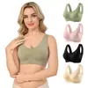Ropa Interior de Comercio Exterior con Copas Completamente Fijas para Mujer, Sujetador Deportivo Sin Costuras y Sin Aros, Delgado, Cruzado, Envoltorio Deportivo para el Pecho sin Sujetador