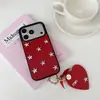 Textura de Cuero de Estrella 3D Aplicable para Funda de Teléfono iPhone 18 Pro Max Manzana 17 Colgante de Corazón 16 Pro Duro 15 P