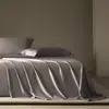 Sábana de una pieza de algodón egipcio de fibra larga de 100 unidades, funda de cama de satén de algodón puro de alta gama Clase A de alta densidad 500TC