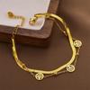 Pulseira de aço titânio all-match de joias transfronteiriças europeias e americanas Pulseira de aço titânio elegante boêmia coreana não desbota joias femininas
