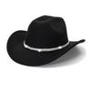 Chapéu de cowboy ocidental feminino, masculino, tamanho pequeno, aba larga, praia, chapéu de cowboy feminino, chapéu clássico torcido com cinto de fivela