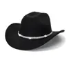 Sombrero de Vaquero para Hombres y Mujeres Moda Rollo Superior Suave Sombrero de Tela con Cinturón de Hebilla Sombrero para el Sol Protector Solar Sombrero de Sol Sombrero de Jazz