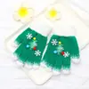 Nuevos Guantes de Invierno para Niños Transfronterizos Lindos y Dulces Guantes de Navidad Tejidos Cálidos y a Prueba de Frío Guantes de Cinco Dedos para Niñas
