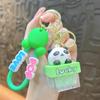 LLavero de panda creativo de dibujos animados de la marea nacional, exquisito y lindo colgante de panda, accesorios para mochila escolar, llavero de coche, venta al por mayor