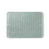 Venta caliente de fábrica mantel individual aislante multifuncional tapete de drenaje de goma tapete de drenaje con canaletas de onda tapete impermeable antideslizante resistencia a altas temperaturas