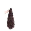 Peluca de Cola de Caballo para Mujer Cabello Largo Rizado Pinza de Sujeción Onda de Agua Cola de Caballo Alta Cabello Artificial Natural Celebridad de Internet Pinza de Sujeción Peluca de Cola de Caballo Trenza