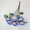 Flores Artificiales, Margaritas Pequeñas, Flores Gerbera para Bodas, Decoraciones de Jarrón para Sala de Estar, Flores Falsas de Tallo Único, Manojos Violetas para Decoración