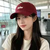 Estilo Coreano Sombrero de Pato con Circunferencia de Cabeza Grande Nuevo Estilo para Mujer Adelgazante Facial Ala Ancha Letra Versátil Gorra de Béisbol Sombrero de Protección Solar