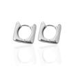 Estilo Frío Ins Calidad Perceptiva para viajero Geométrico Brillante Simple Cuadrado Aretes de Celebridad de Internet Aretes Franceses para Mujeres