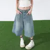 Calça Jeans Cropped Wide Leg Estilo Americano para Mulheres 2026 Tendência Versátil Nova de Verão Fina Emagrecedora Reta para Mulheres