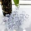 Cubos de Gelo Decorativos Simulados Transparentes Quadrados Adereços de Fotografia de Bar Pedra de Cristal de Gelo Cubos de Gelo Falsos Decoração de Janela Aquário