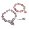 Pulsera de Perlas Transparentes Explosivas de Mariposa Super Hada para Mujeres, Pulsera de Mariposa de Cristal Pequeña Fresca y Versátil, Venta al por Mayor de Lugares Escénicos