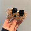 Presilha Fofa de Pelúcia Laço Cachorrinho Acessórios de Cabelo Feminino Outono e Inverno Franja Lateral Presilha BB Cabelo de Cordeiro Presilha de Cabelo Headwear