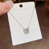 Collar de circonitas microincrustadas de plata para mujer, diseño con sentido del temperamento, moda, Internet, celebridades, diseño que combina con todo, cadena de clavícula súper llamativa.