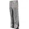 Fábrica de Roupas Masculinas da Moda Atacado Dropshipping Calça Cargo Jeans Masculina Jeans com Patch Stretch Estilo Europeu e Americano