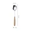 Mango de Madera Acero Inoxidable Cuchillo y Tenedor Western para Bistec Vajilla Japonesa Palillos Cuchara de Café Tenedor de Frutas Cuchara de Mango Largo Venta al por Mayor